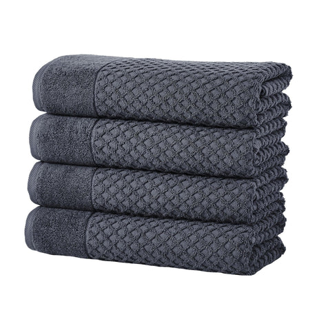 Cotton diamond waffle weave bath towel set - grayson collection