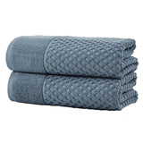 Cotton diamond waffle weave bath towel set - grayson collection