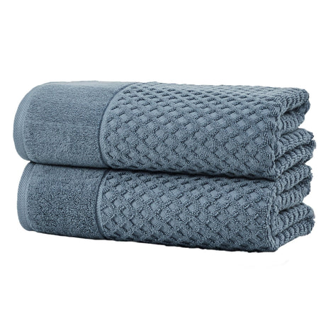 Cotton diamond waffle weave bath towel set - grayson collection