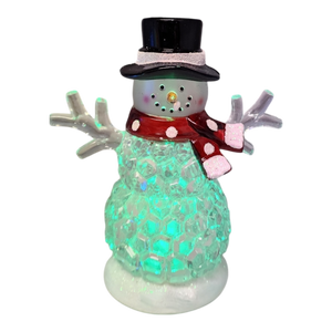 Lighted Shimmer Snowman - 4.5 inch