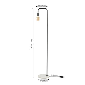 Vega minimalist edison metal/marble led floor lamp - Tuesday Morning - Floor Lamps