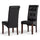 Veritas Faux Leather Dining Chair with Button Tufted Back and Solid Wood Legs, Set of 2 - Dining Chairs