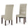 Veritas Faux Leather Dining Chair with Button Tufted Back and Solid Wood Legs, Set of 2 - Dining Chairs