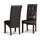 Veritas Faux Leather Dining Chair with Button Tufted Back and Solid Wood Legs, Set of 2 - Dining Chairs