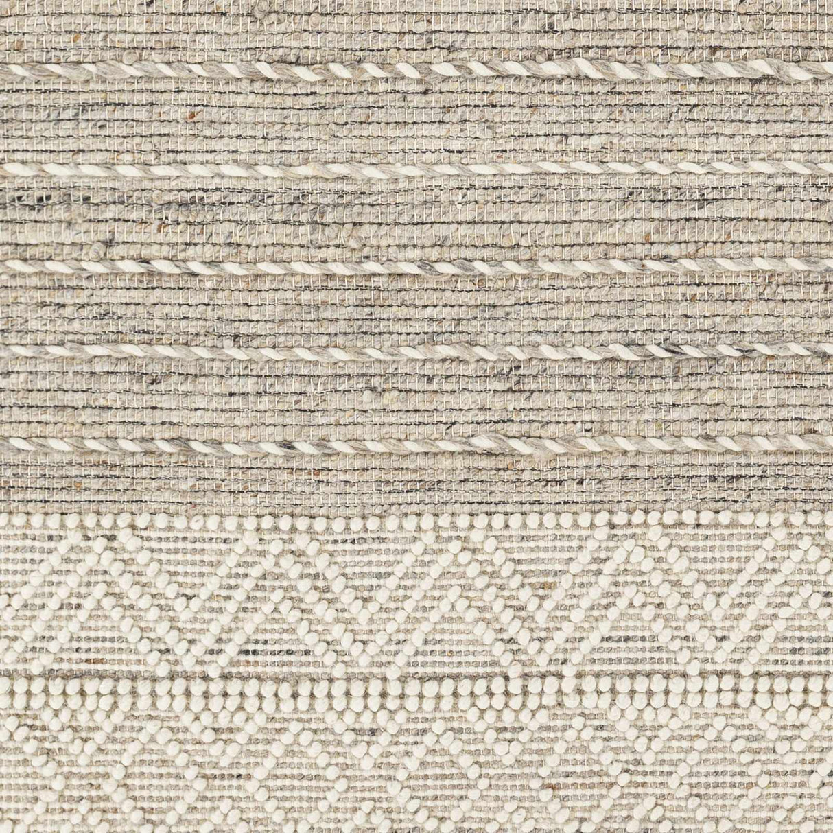 Cream Veruela Wool Blend Braided Tassel Area Rug - Clearance