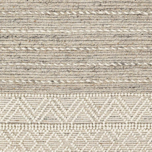 Cream Veruela Wool Blend Braided Tassel Area Rug - Clearance