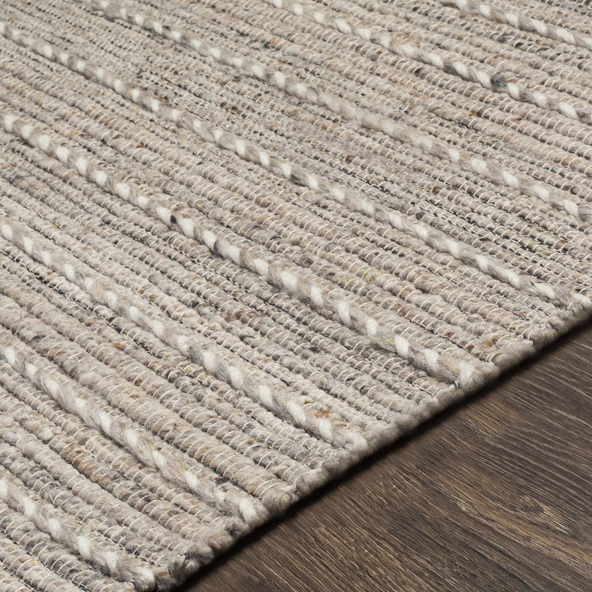 Cream Veruela Wool Blend Braided Tassel Area Rug - Clearance