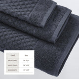 Cotton diamond waffle weave bath towel set - grayson collection