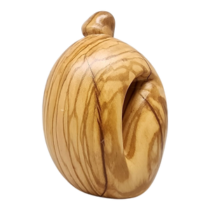 Modern Style Holy Family Carved Nativity - Olive Wood - 4 Inch