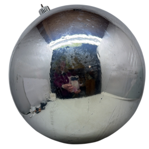 12" Commercial Shatterproof Ball Ornament - Silver