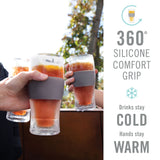 Beer freeze™  16 oz Cooling pint glass Set of 4