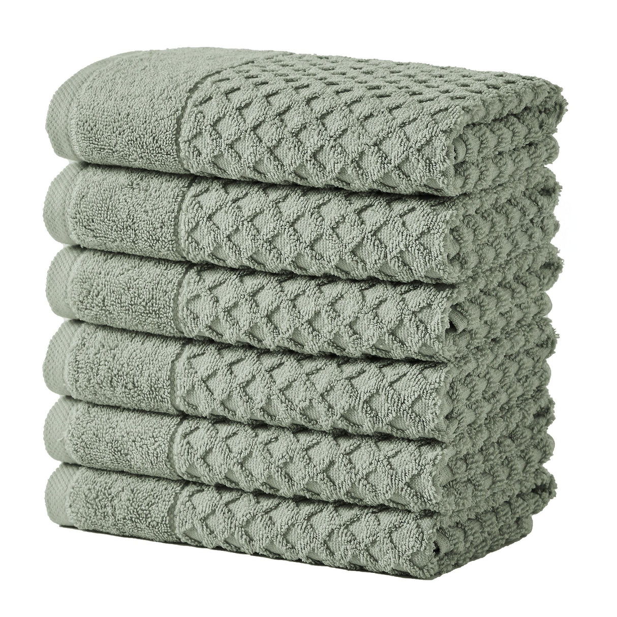 Cotton diamond waffle weave bath towel set - grayson collection