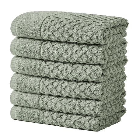 Cotton diamond waffle weave bath towel set - grayson collection
