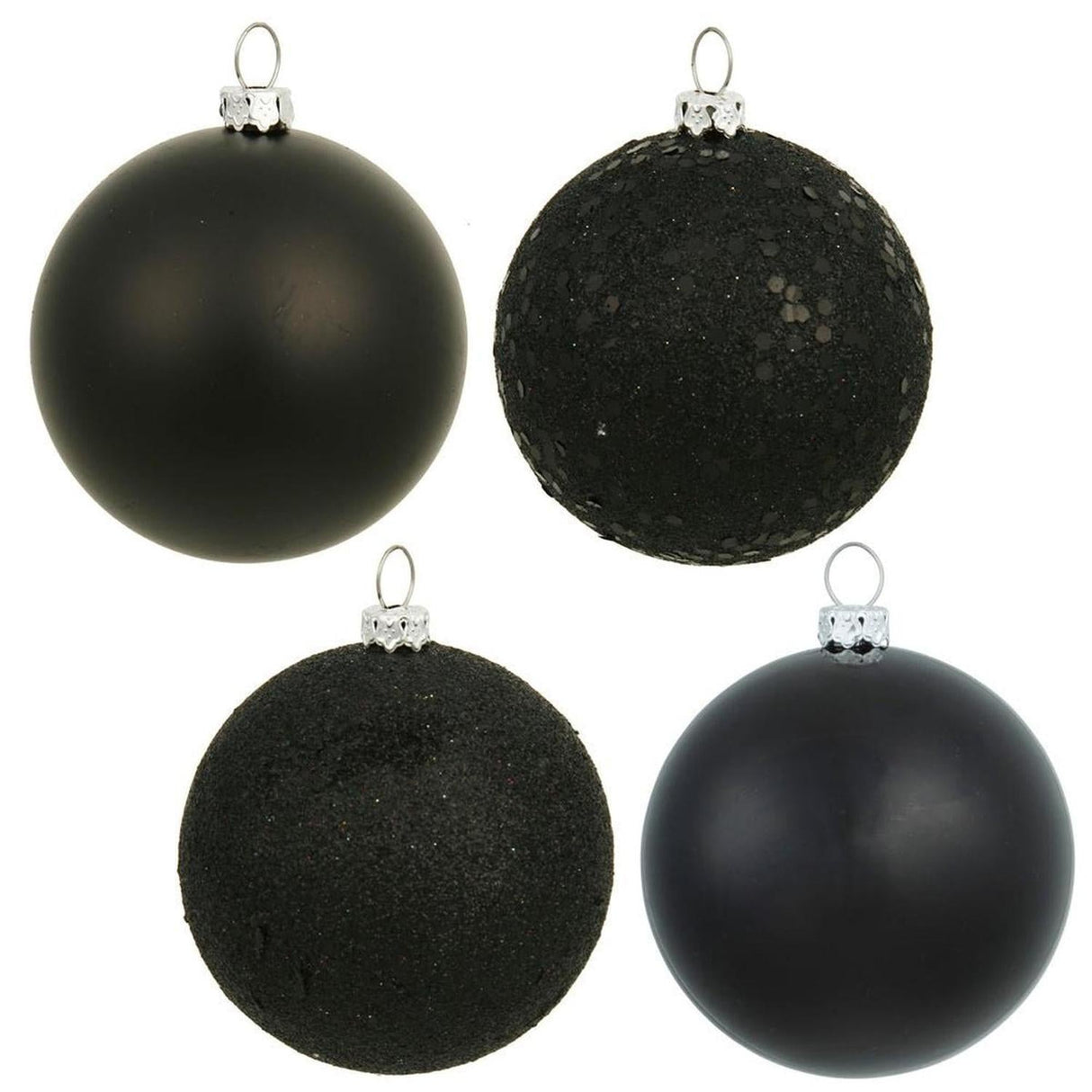 Black Christmas Ball Ornament Assortments (Set of 20)