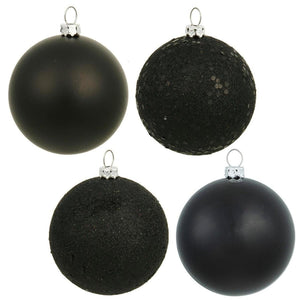 Black Christmas Ball Ornament Assortments (Set of 20)