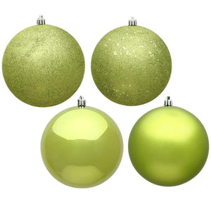 Lime Green Christmas Ball Ornament Assortment (Set of 20)
