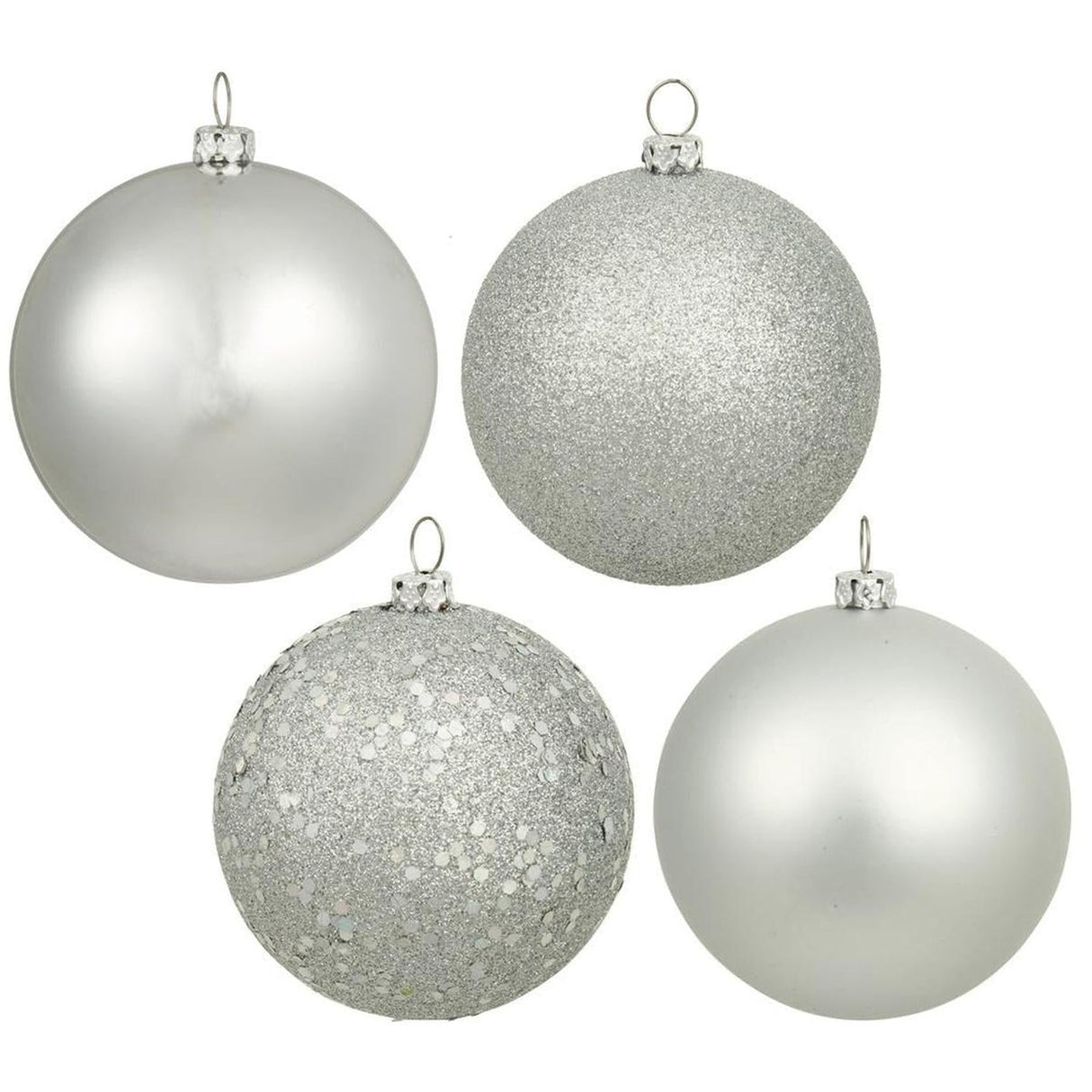 Silver Christmas Ball Ornament Assortment (Set of 20)