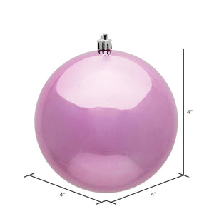 Pink Shiny Ball Christmas Tree Ornaments (6 pack)