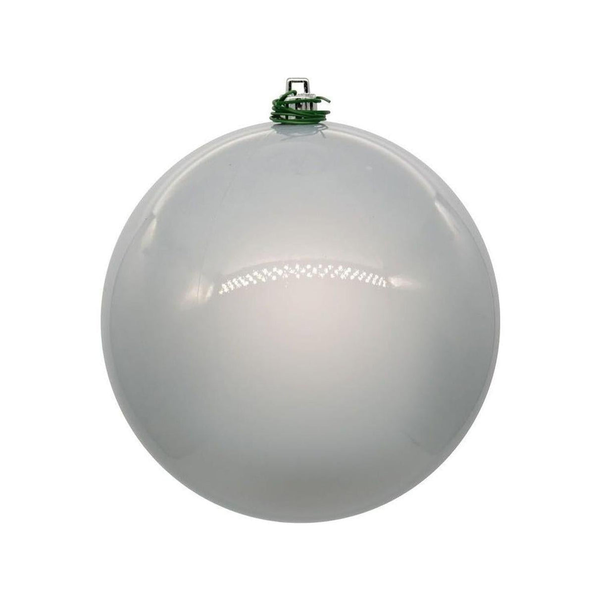 4in Silver Pearl Ball Christmas Ornaments (6 pack)