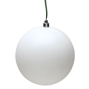 White Matte Ball Christmas Ornaments (6 pack)