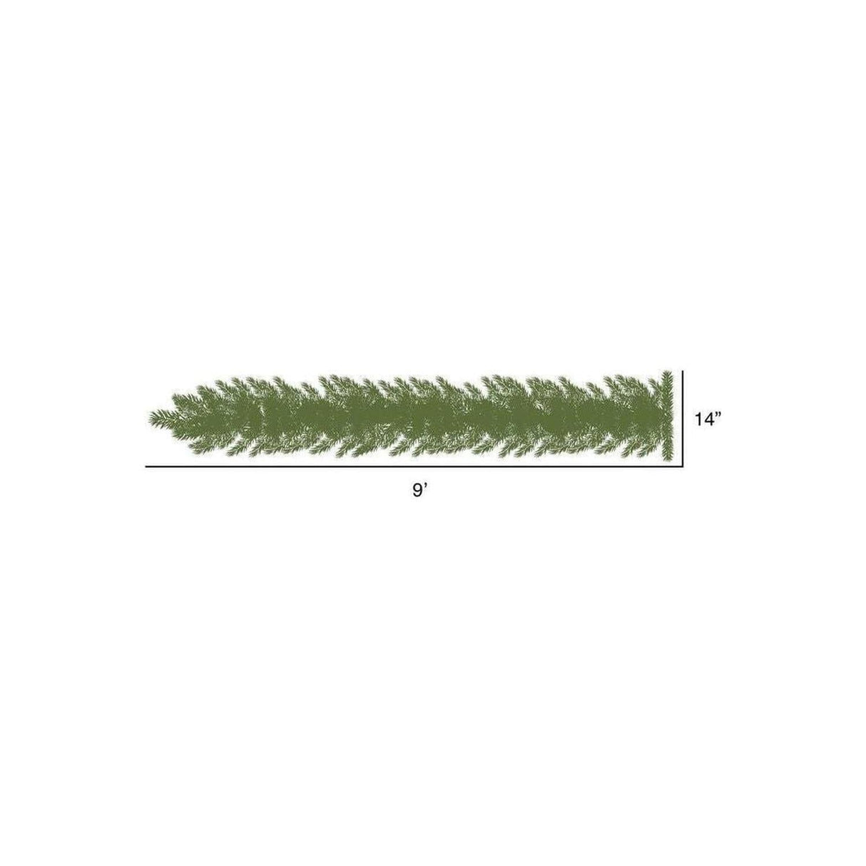 9' White Fir Artificial Christmas Garland, Unlit