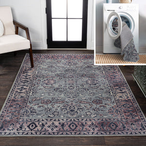 Victoria Ornate Persian All - Over Machine - Washable Area Rug - Tuesday Morning - Area Rugs