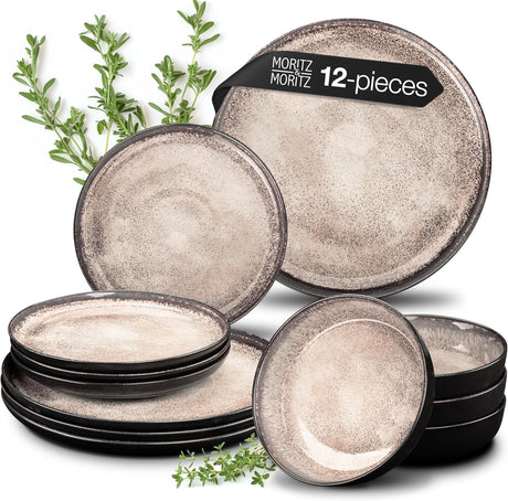 VIDA 12-Piece Porcelain Dinnerware Set