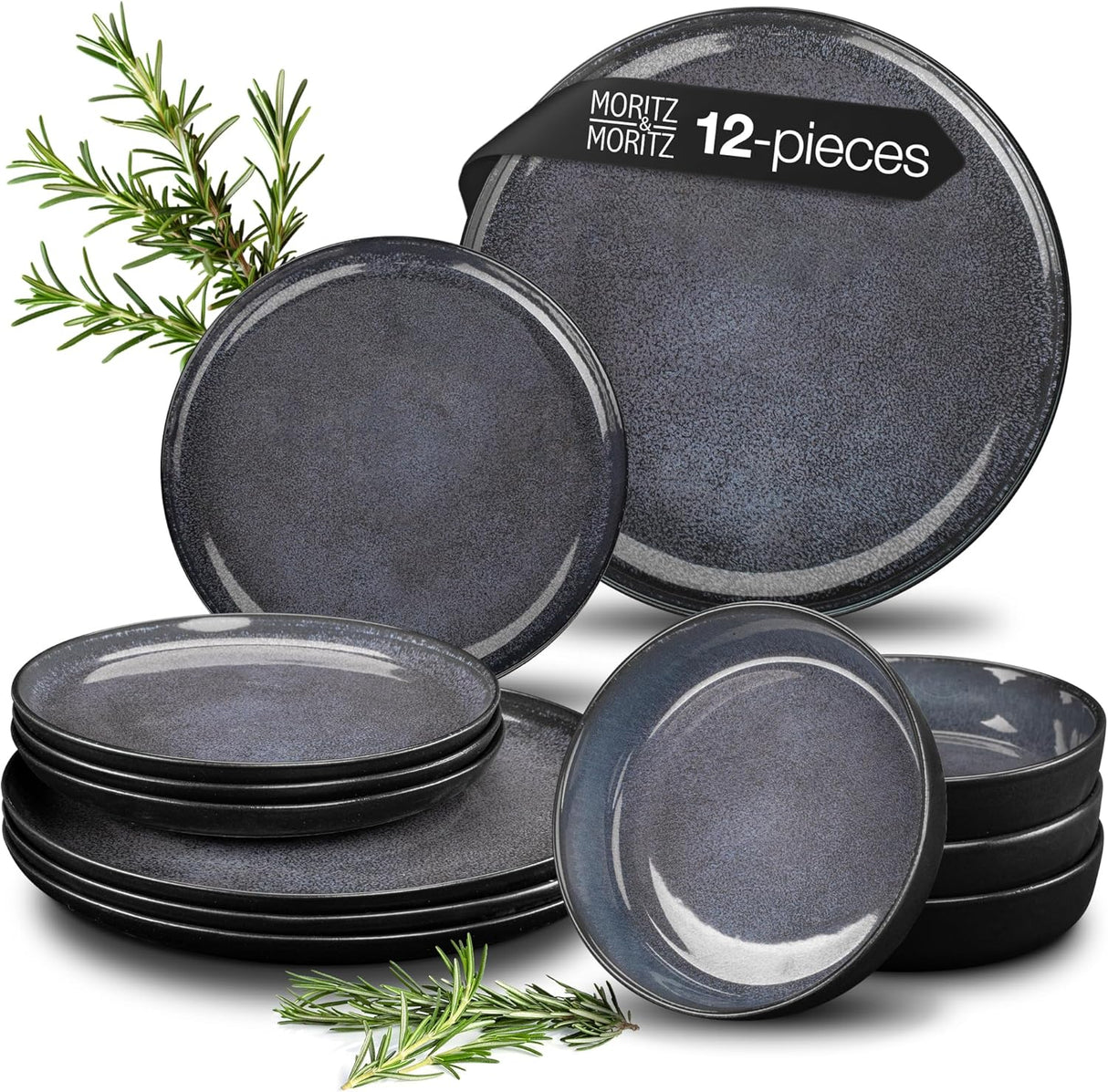 VIDA 12-Piece Porcelain Dinnerware Set
