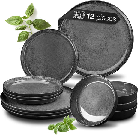 VIDA 12-Piece Porcelain Dinnerware Set