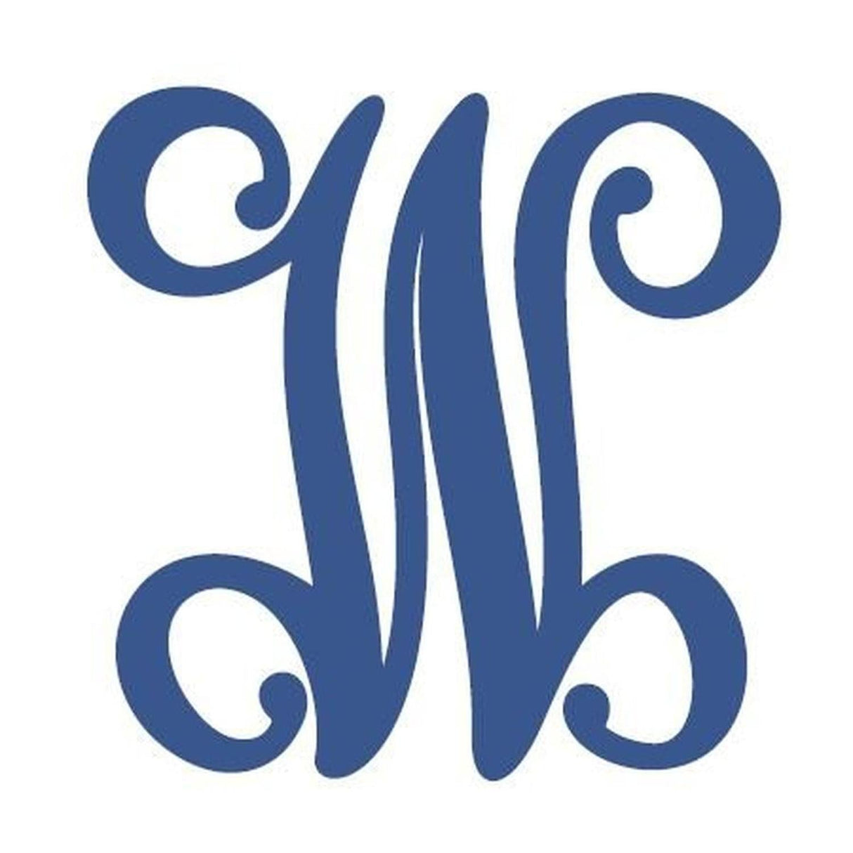 Vine Monogram Script Letter - Unfinished Wood