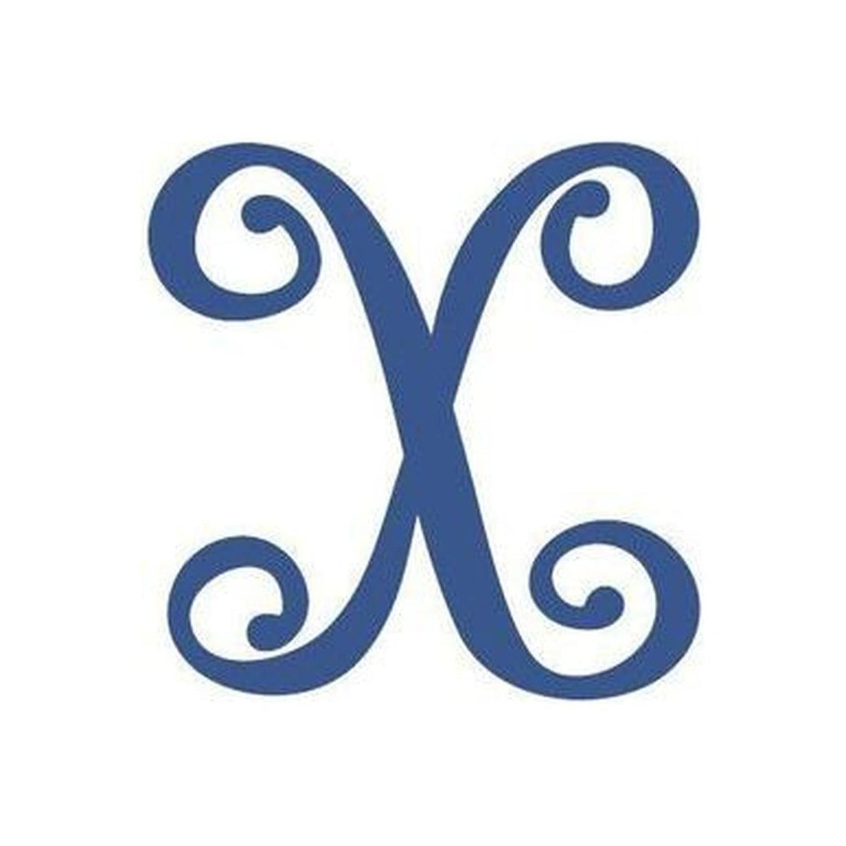 Vine Monogram Script Letter - Unfinished Wood