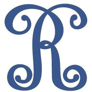 Vine Monogram Script Letter - Unfinished Wood