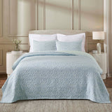 Vineyard Cotton Blend Medium Weight Matelasse Floral Scroll Coverlet - Coverlet by Superior Brand