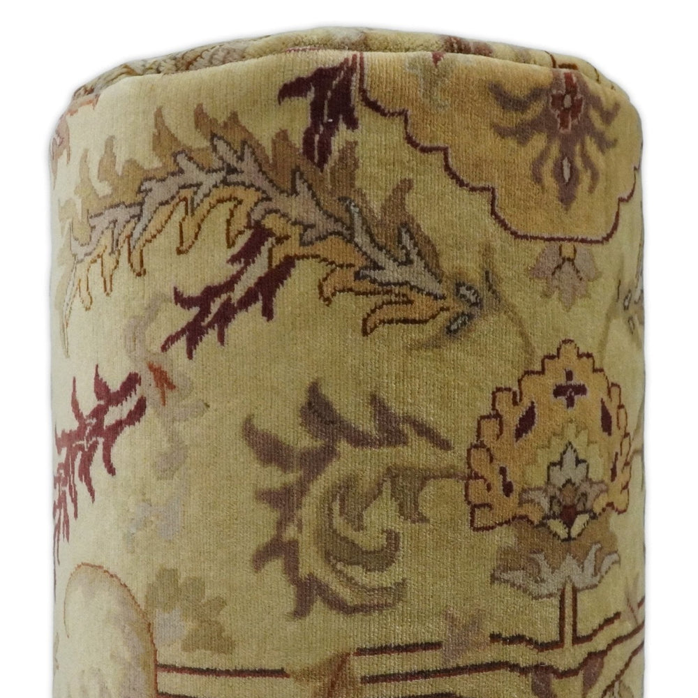 Vintage Persian Pouf, Footstool, Chair or Footrest made from fine woolen hand knotted Area Rug | TRD132