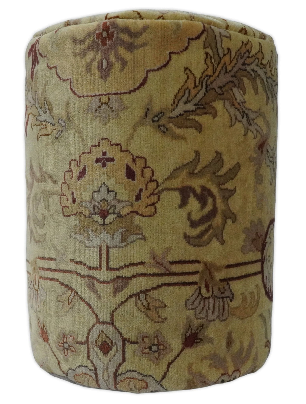 Vintage Persian Pouf, Footstool, Chair or Footrest made from fine woolen hand knotted Area Rug | TRD132