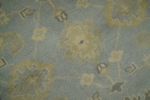 Vintage Style Hand Knotted Gray and Beige 6x9 Traditional Oriental Oushak wool rug