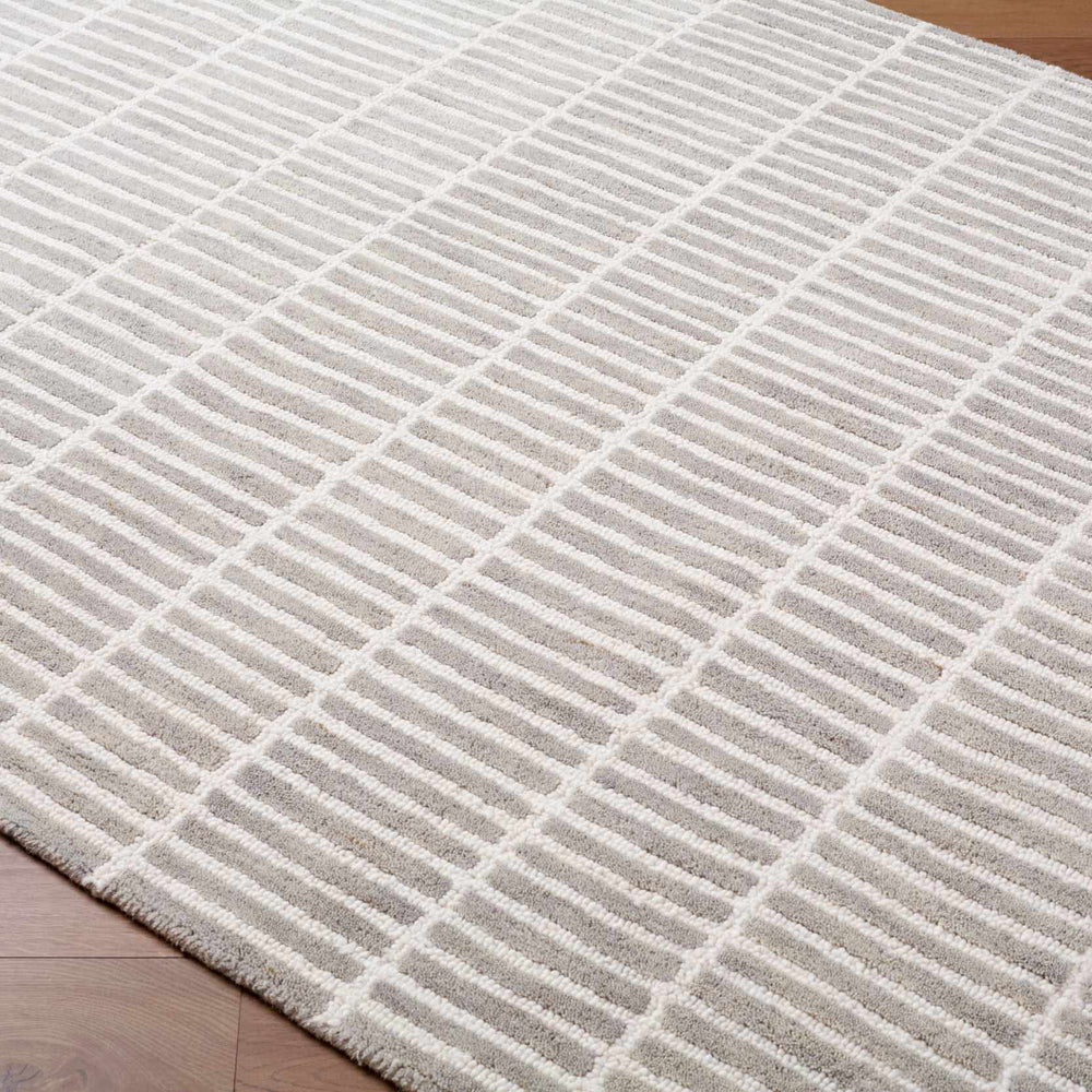 Finial Gray Wool Area Rug