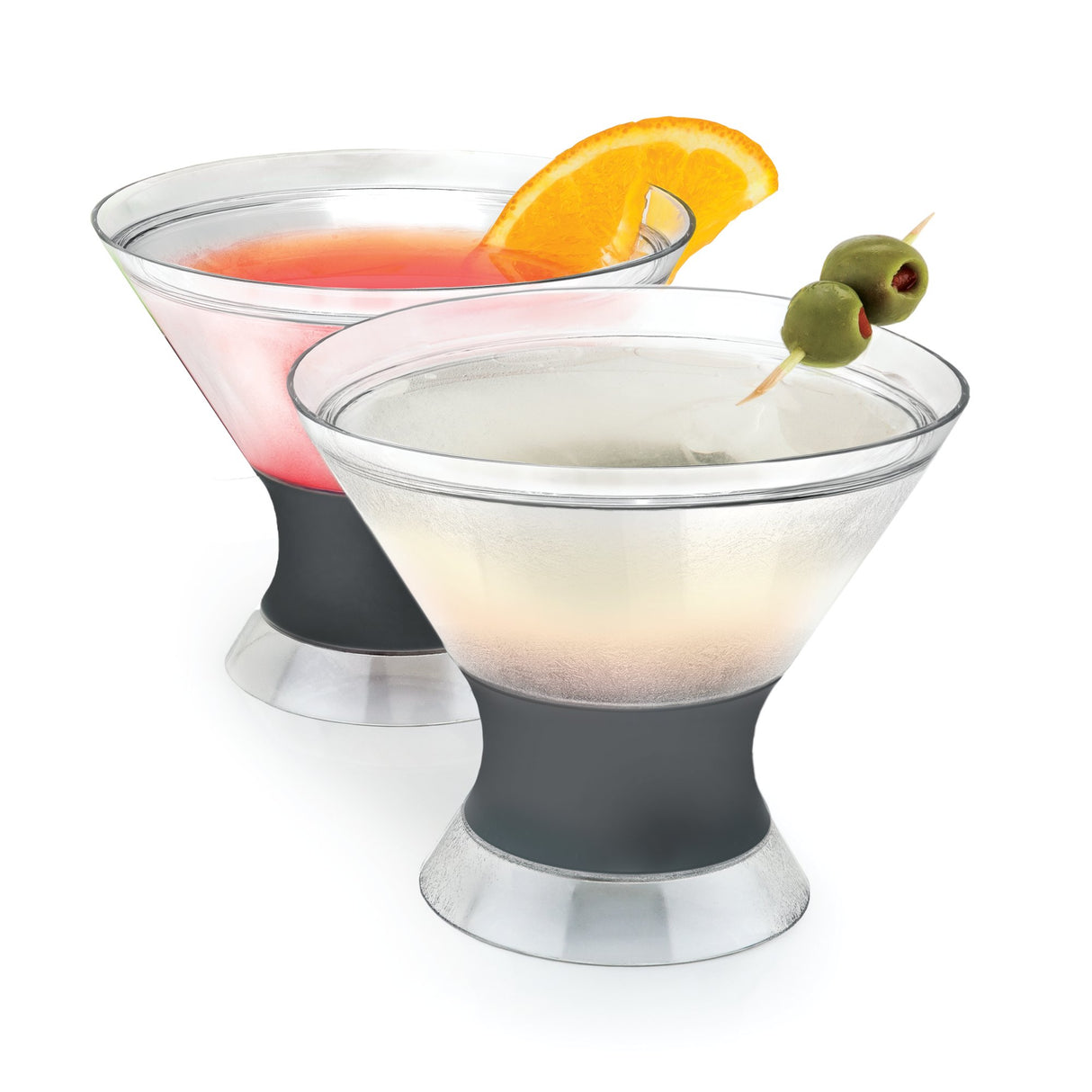 Martini FREEZE™ Cooling Cups – Set of 2 Insulated Stemless Martini Glasses (9 oz)