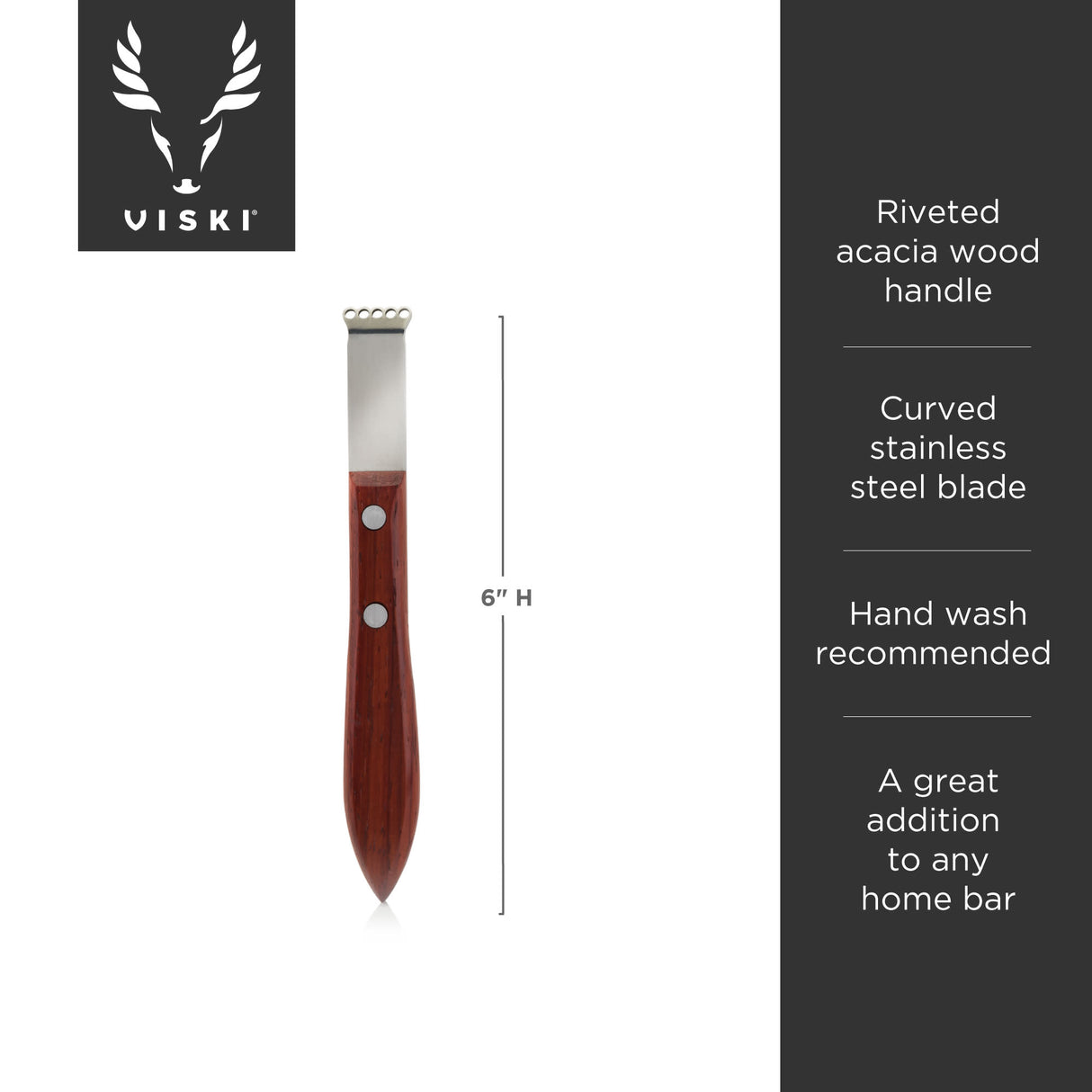 Acacia citrus zester by viski®