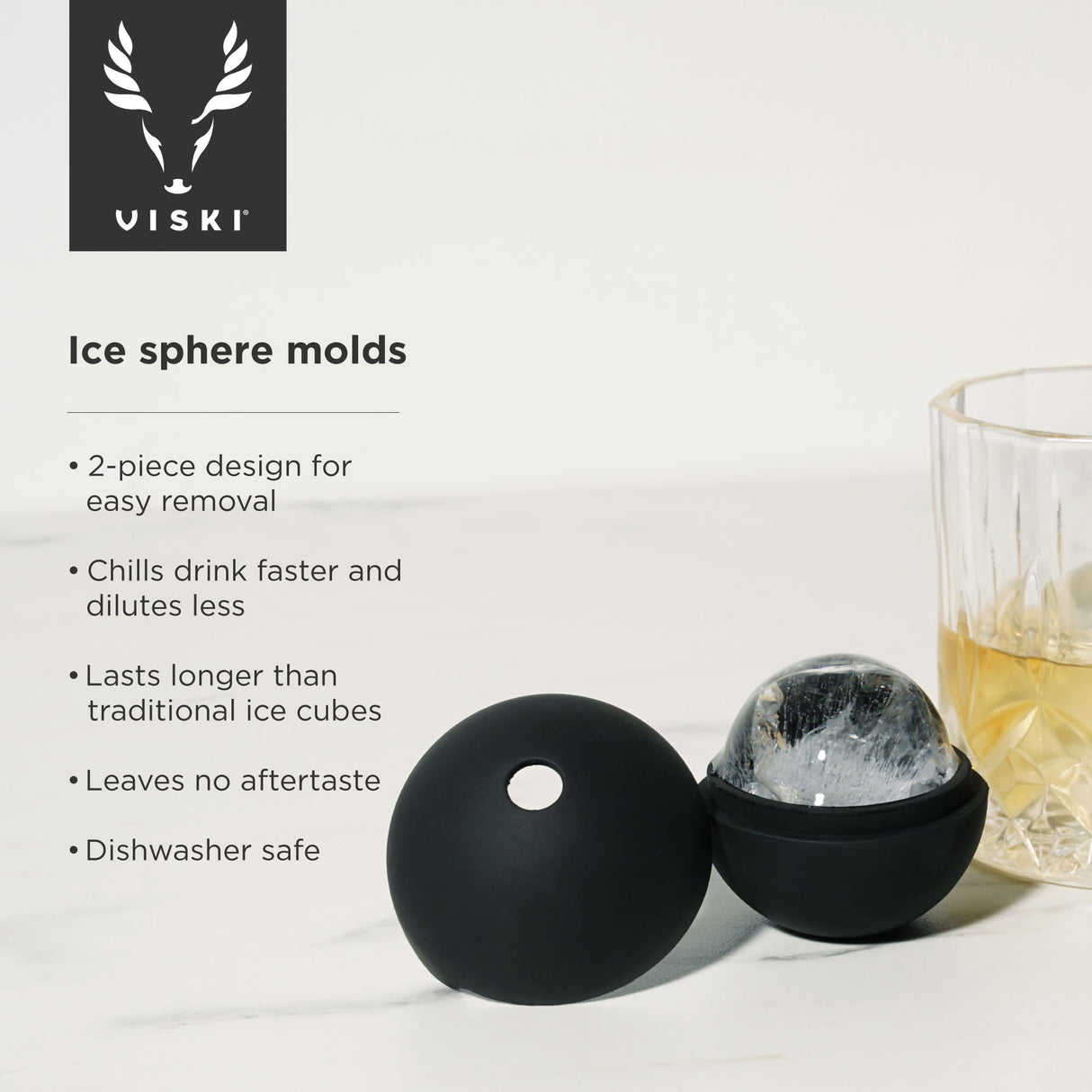 8-piece crystal liquor glass and ice sphere wood box set vis