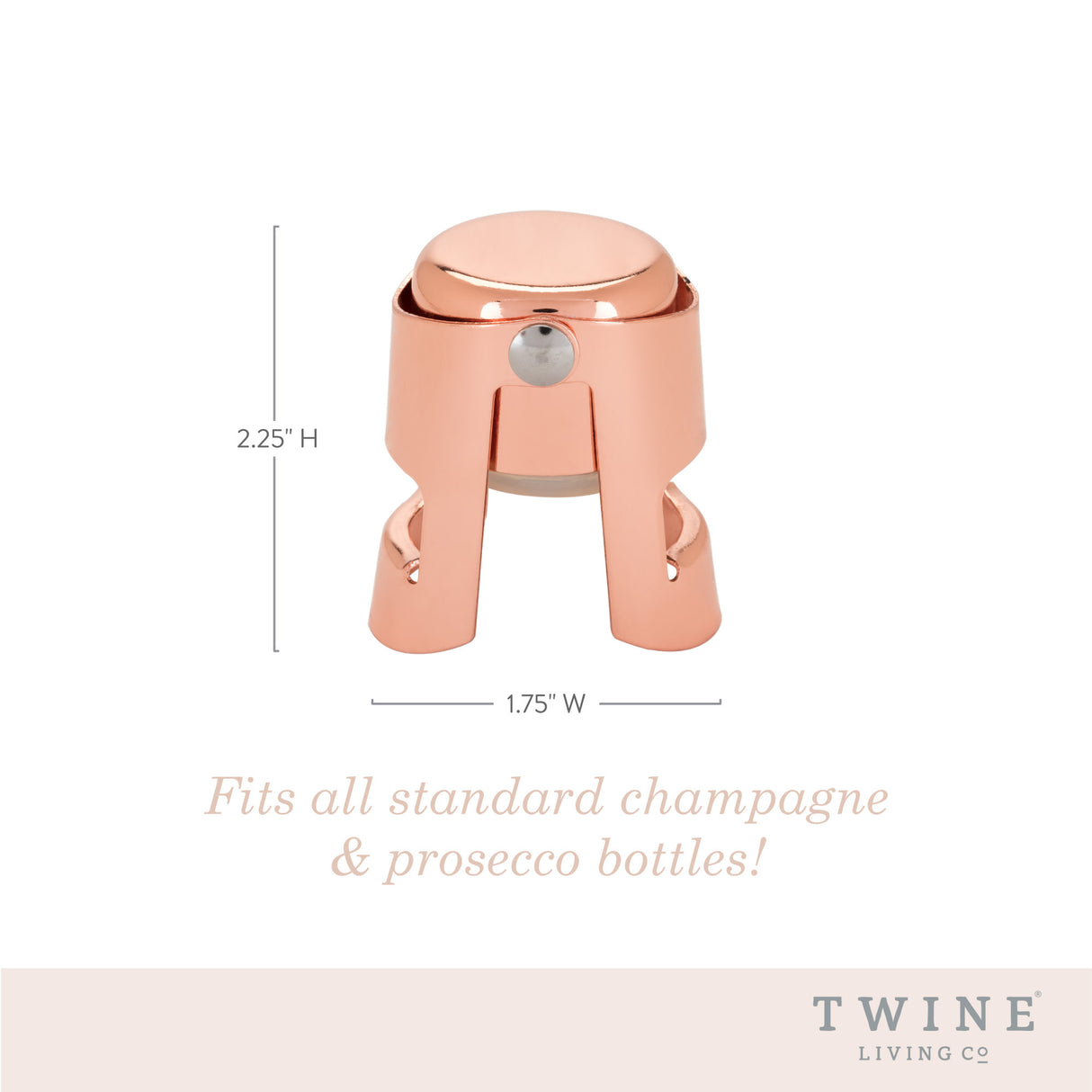 Copper champagne stopper by twine®