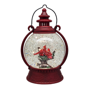 Cardinal Lighted Spinning Water Globe - Nesting
