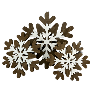 Wood Layered Snowflake Decor -