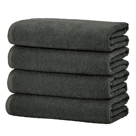 Cotton textured bath towel set - acacia collection