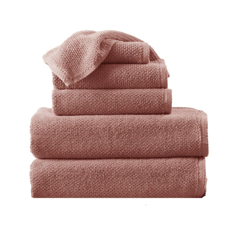 Cotton textured bath towel set - acacia collection