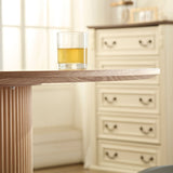 Volet 47.24" Round Dining Table with Wave Pattern Base - Dining Tables