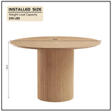 Volet 47.24" Round Dining Table with Wave Pattern Base - Dining Tables