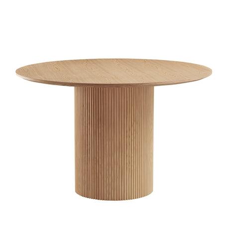 Volet 47.24" Round Dining Table with Wave Pattern Base - Dining Tables