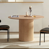 Volet 47.24" Round Dining Table with Wave Pattern Base - Dining Tables