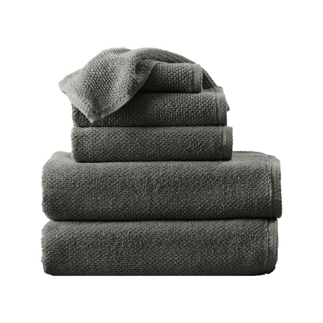 Cotton textured bath towel set - acacia collection